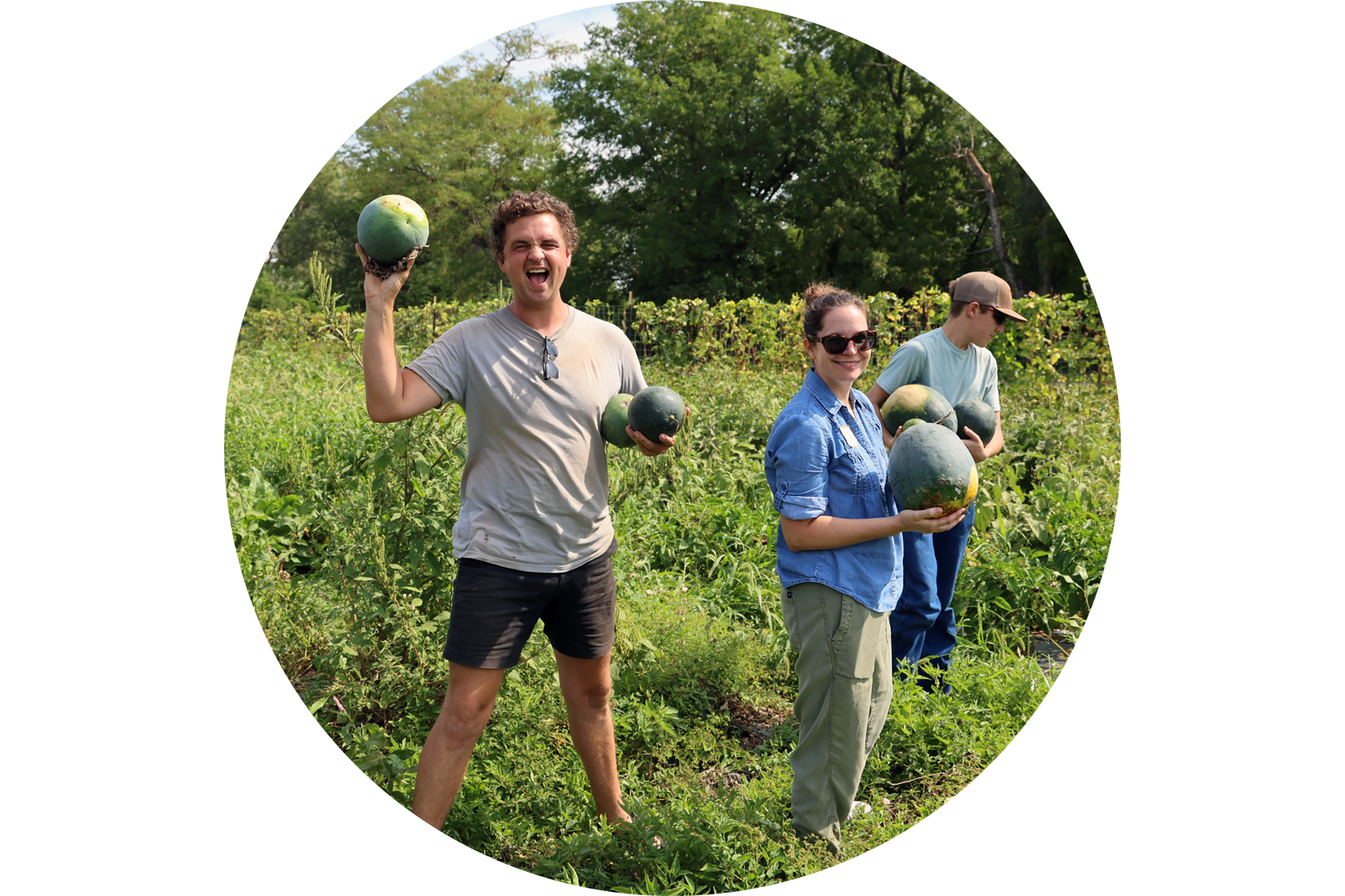 Farmers at an urban garden in Omaha, Neb. Photo by Russell Shaffer